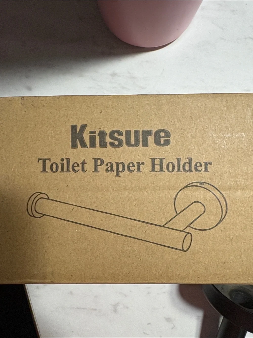 Matte Black Wall-Mounted Toilet Paper Holder with Hardware